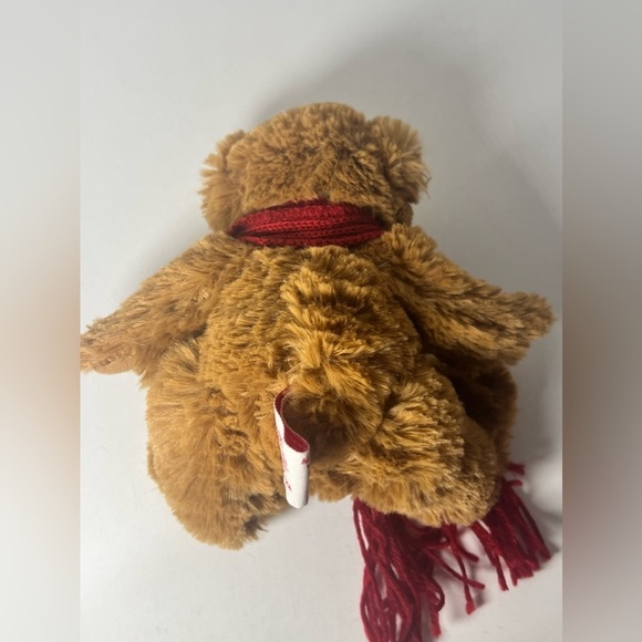 Bath & Body Works BBW Plush 5 1/2” Tan Brown Bear Red Scarf Stuffed Animal - Picture 11 of 13